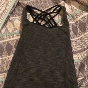 Grey heathered twofer lululemon tank